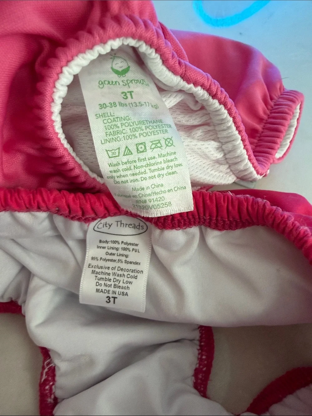3T Kids Reusable Swim Diaper Cover - Pinks set of 2